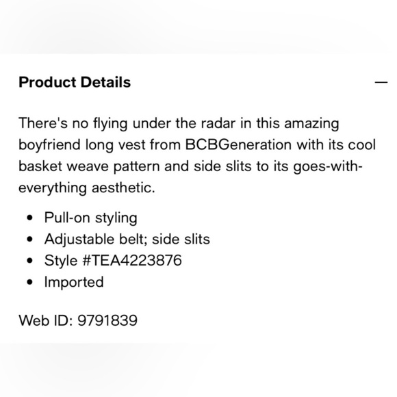 BCBGeneration Printed Boyfriend Vest. New With Tags. - Picture 14 of 14